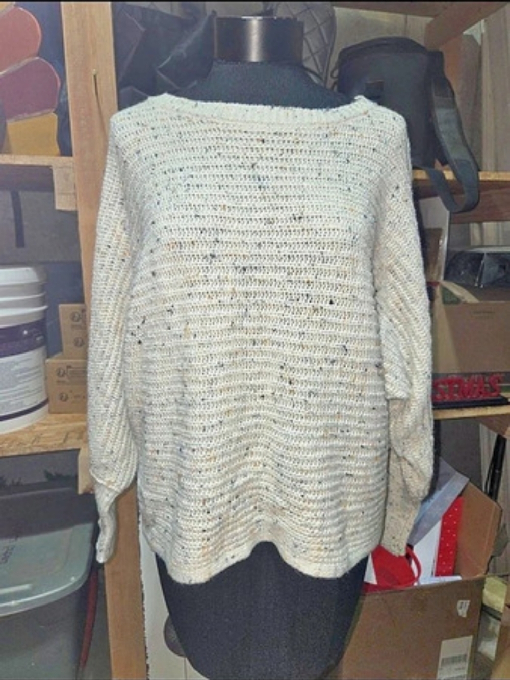 CUPIO Marled Knit Crew Neck Sweater Size 1X